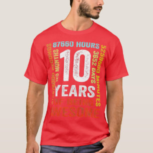 Camiseta Crianças 10º Aniversário Presente 10 Anos Meninas 