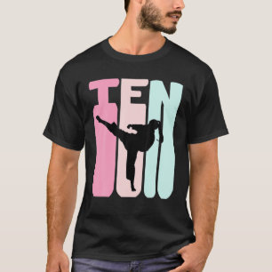 Camiseta Crianças 10º Aniversário Retro Taekwondo Karate