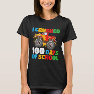 Camiseta Crianças 100º Dia De Meninos Escolares Eu Esmagava