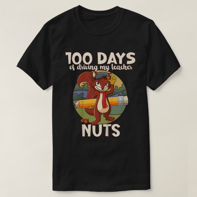 Camiseta Crianças 100 Dias De Enlouquecer Meu Professor Mat (Frente do Design)