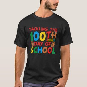 Camiseta Crianças 100 Dias De Fotball Escolar Combatendo O