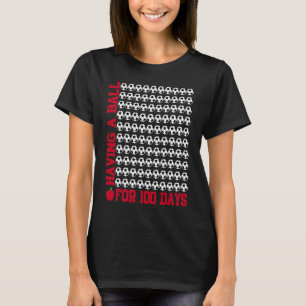 Camiseta Crianças 100 Dias De Futebol Da Escola Meninos 100