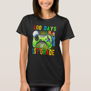 Camiseta Crianças 100 Dias De Nível De Primeiro Grau Desblo