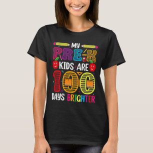 Camiseta Crianças 100 Dias De Professores Estudantes