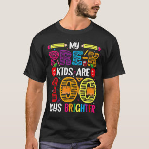Camiseta Crianças 100 Dias De Professores Estudantes