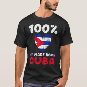Camiseta Crianças 100 Por Cento Feitas Em Cuba Meninos Engr