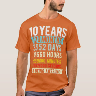 Camiseta Crianças 10. º aniversário 10 anos Vintage Retro 1