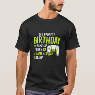 Camiseta Crianças 12 Birthday S Para Rapazes Com 12 Anos En
