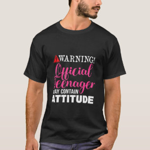 Camiseta Crianças 13 Advertência de Aniversário Adolescente