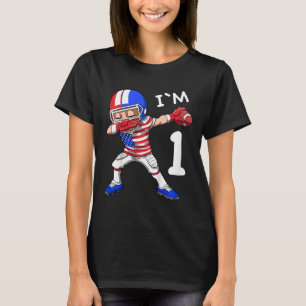 Camiseta Crianças 1 Aniversário Americano A Bater 1 Ano O