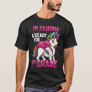 Camiseta Crianças 1rua Graduando Unicórnio Sou Julianna E E