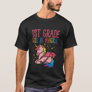 Camiseta Crianças 1Rua Serão Mágicas Unicórnio Primeiro Dia