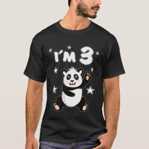 Camiseta Crianças: 3 anos Crianças Panda Crianças Aniversár