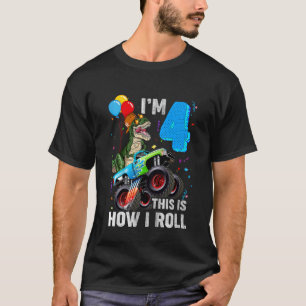 Camiseta Crianças 4º aniversário Eu tenho 4 anos É assim qu