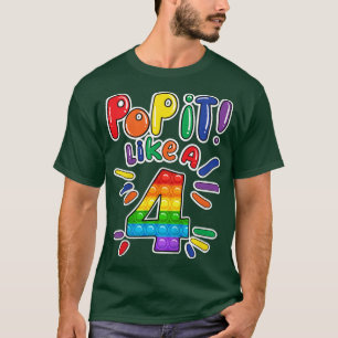Camiseta Crianças, 4º Aniversário, Pop, É Como Um F De 4 An