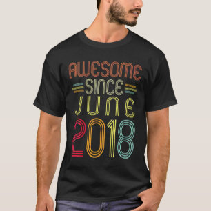 Camiseta Crianças 4.º Aniversário do Dia desde junho de 201