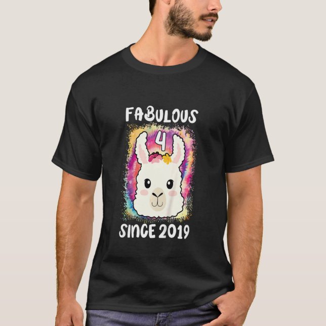 Camiseta Crianças 4. º Aniversário para Meninas Bebler 4 an (Frente)