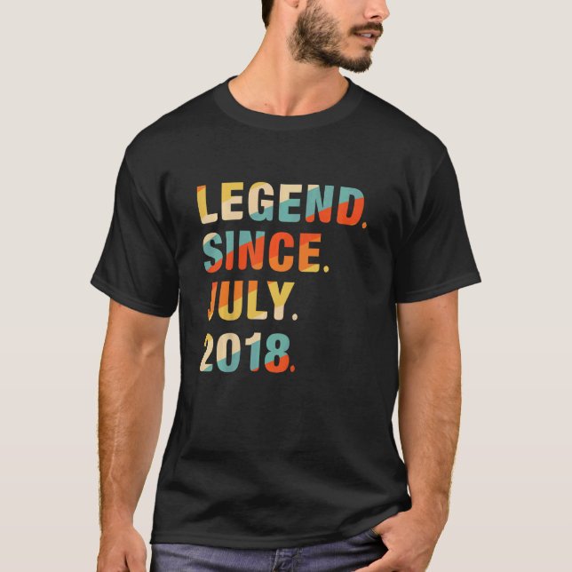 Camiseta Crianças 4. Aniversário 4 anos Legenda desde 2 de  (Frente)