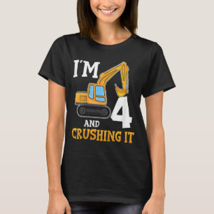 Camiseta Crianças: 4 anos, 4 anos, 4 anos, obras de arte