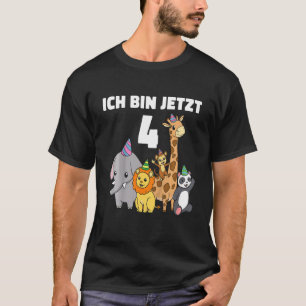 Camiseta Crianças 4 Anos Crianças de Animais 4 Anos Menina