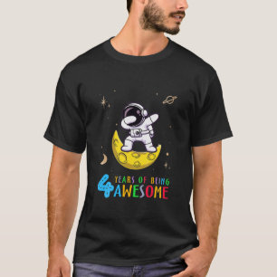 Camiseta Crianças: 4 Anos Sendo Fantásticos Astronautas 4