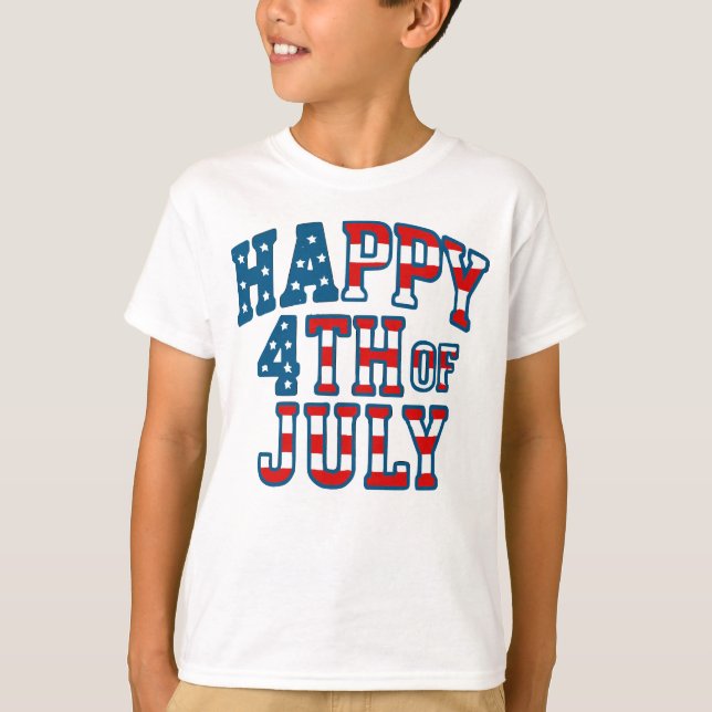 Camiseta Crianças 4 de julho (Frente)