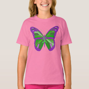 Camiseta Crianças 4 Doença de Lyme Borboleta Sensibilização