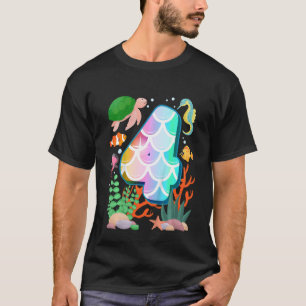 Camiseta Crianças 4.o Aniversário Peixes Tetra Aquarium Sub