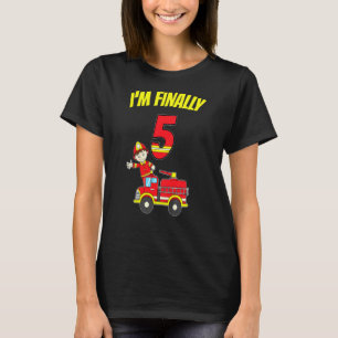 Camiseta Crianças 5 Aniversário Im Finalmente 5 Rapazes Cri