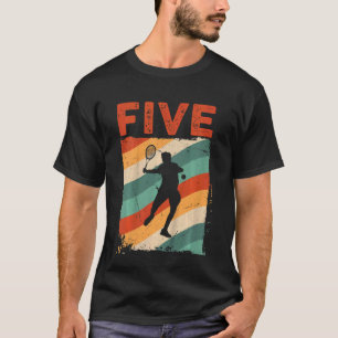Camiseta Crianças 5 Aniversário Retro Tênis 5 Anos Garoto G