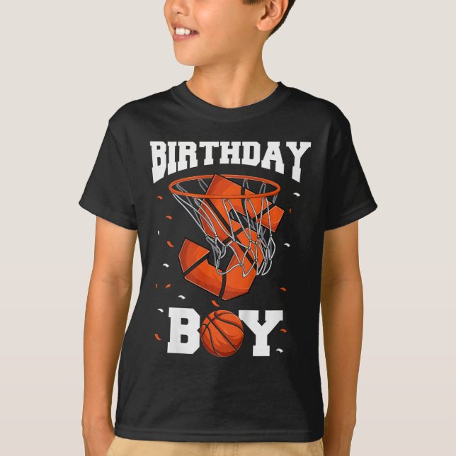 Camiseta Crianças 5 Birthday Bysketbyll Kids (Frente)