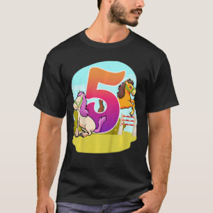 Camiseta Crianças 5 de Aniversário Cavalo Ancorado de Caval