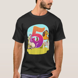 Camiseta Crianças 5 de Aniversário Cavalo Ancorado de Caval