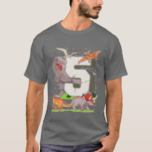 Camiseta Crianças 5 de Aniversário Garoto Presente Dinossau