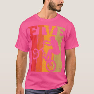 Camiseta Crianças 5 de Aniversário Meninos 5 Anos Cinco BMX