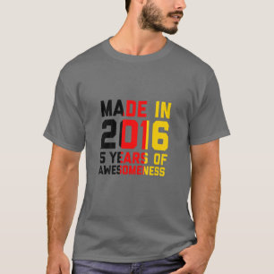 Camiseta Crianças 5 de Aniversário Presente Para Garota Ale