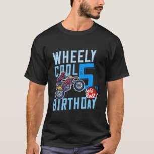 Camiseta Crianças 5 de Passageiro de Aniversário, Bicicleta