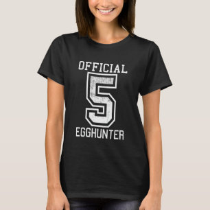 Camiseta Crianças 5 Dia de Páscoa Dia de Aniversário Caçado