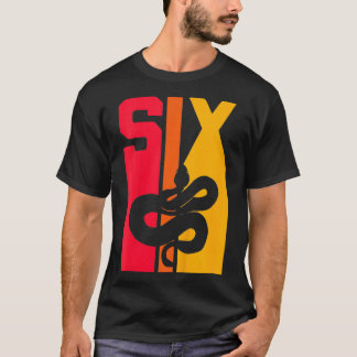 Camiseta Crianças 6 Aniversário Vintage Cobra Pet Réptil