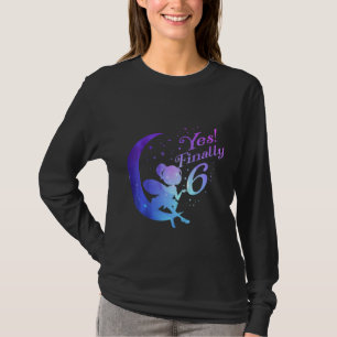 Camiseta Crianças 6 da Sexta Festa de aniversário Fada Prin