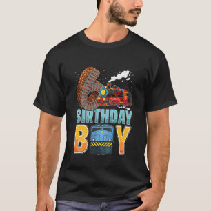 Camiseta Crianças, 6 de Aniversário, Comboios de 6 anos