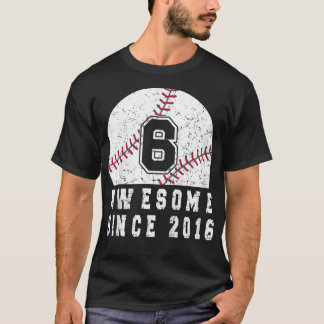 Camiseta Crianças 6 de aniversário Nascer Baseball Boy em 2