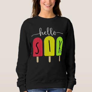 Camiseta Crianças, 6, dia de aniversário, Sorvete de verão