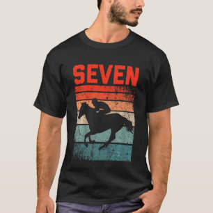 Camiseta Crianças 7 Aniversário Cavaleiro Ventilador de Cav