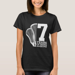 Camiseta Crianças: 7 anos de ser incrível Lacrosse 7 Birthd