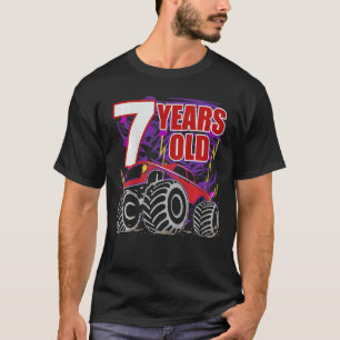 Camiseta Crianças: 7 Anos Monstro De Aniversário Para Menin