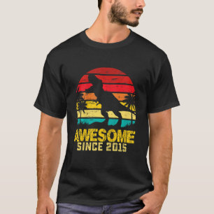 Camiseta Crianças 7 Birthday Dinossaur Incrível 2015 7 Anos