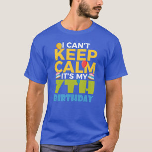 Camiseta Crianças 7 Birthday Garoto Eu Não Posso Manter Cal