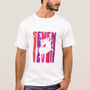 Camiseta Crianças 7 de aniversário de 7 anos Garota Unic