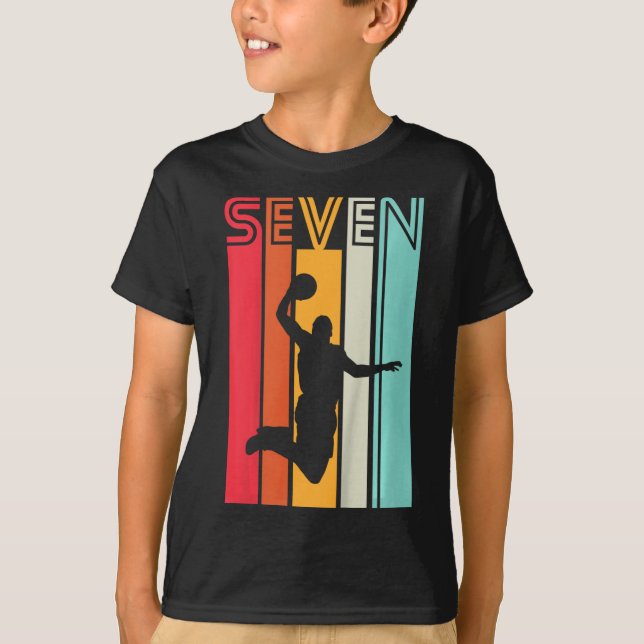 Camiseta Crianças 7 de Aniversário Presente no Lover de Bas (Frente)